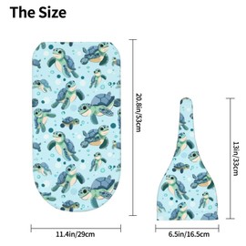 KiuLoam Baby Sea Turtles Newborn Swaddle Blanket with Hat Set Soft Baby Receiving Blankets Baby Swaddle Sack for Baby Boys Girls