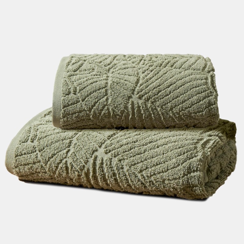 Brentfords Green Hand Towels for Bathroom, 100% Cotton Hand Towels