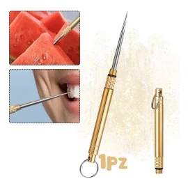 Veraly Palillo Dientes Acero Inox Bolsillo Limpieza Dental Bucal 1p