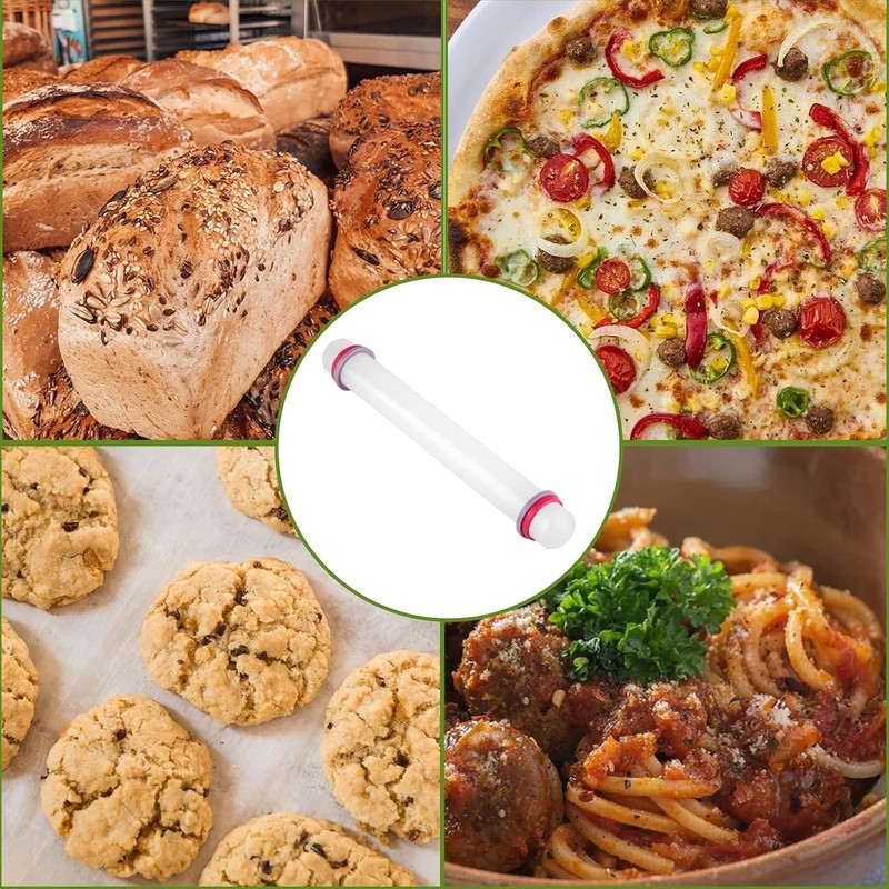 Hominas 9 in Non-Stick Sugarcraft Fondant Rolling Pin with Guide