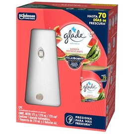 Glade Aromatizante Automtico, Aroma Sanda Refrescante, Frescura Programable Para tu Hogar durante 70 Das, Aparato y Repuesto de 175g                  