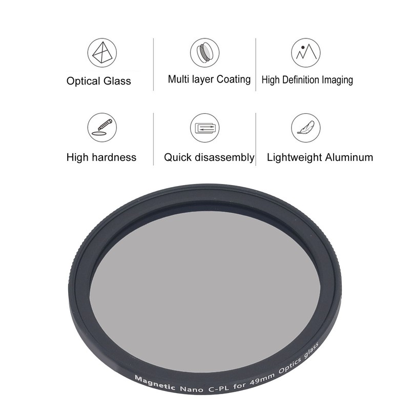 49mm CPL Lens Filters Professional Nano Coated HD Optical Glass