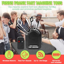 Fart Machine with Remote, Electronic Remote Controlled Fart Machine, Funny Prank Toy, Farting Machine for Family and Friend