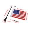 MASION 6 x 10 Motorcycle Red American Flag and Flagpole
