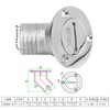 Boat Deck Filler with Key Cap Marine Stainless Steel Hardware