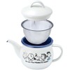 Enameled Peanuts Enamel Teapot (with Strainer) White Size: Approx. W