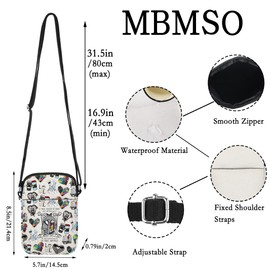 MBMSO Horror Movie Gift Jack and Sally Crossbody Bag Jack Skellington Crossbody Purse Christmas Movie Couple Gifts for Mr Mrs, Jack Sally Cb
