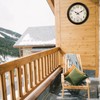 Outdoor Clock 16 Inch Large Wall Clocks Waterproof with Thermometer