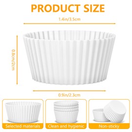 1000 Pcs White Mini Cupcake Liners, Greaseproof Small Muffin Liners Baking Cups, Disposable Candy Paper Cup Wrappers for Wedding Birthday Party
