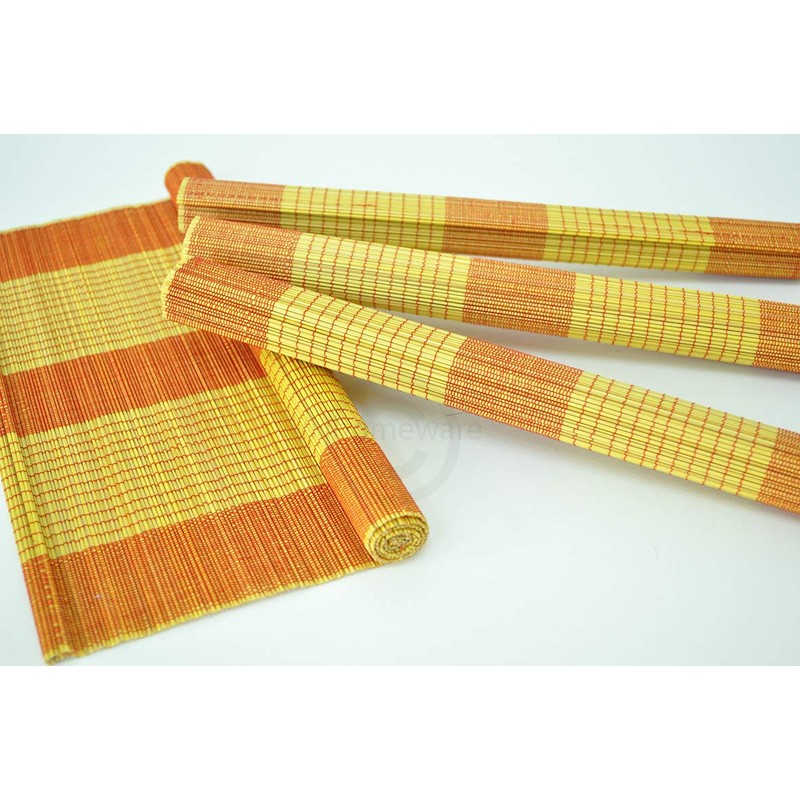 vnhomeware Bamboo Placemats Pack Of 6 Handmade Wooden Mats Eco
