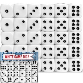 Smith’s® White Game Dice | 30 Pack | 16mm | 6-Sided Dice | Eco-Friendly | No Harmful Materials | Rounded Edges for Smoother Rolling