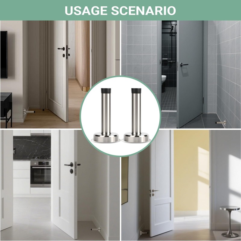 Wall Mounted Door stoppers, Heavy Duty Stainless Steel Door Stop