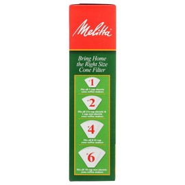 Melitta Cone Coffee Filters, White, No. 4, 100 Count (Pack of 4) by Melitta