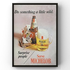 Vintage 1960s Michelob Beer Ad Poster, Classic Beer Poster, Inkjet Paper Unframed Poster TTM3L-250 - Size: 16 x 24 Inches