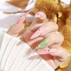 600 Pieces Long False Nails Stiletto FITDON Transparent Full Cover