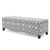 Christopher Knight Home Cleo Fabric Storage Ottoman, Grey Geometric Patterned