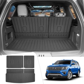 HUYINPJ Cargo Mat 3rd Row Backrest Mat Compatible with 2018-2024 Ford Expedition/Lincoln Navigator(Not for Max or L Models) for Expedition Accessories All Weather TPE Protector Seat Liner