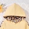 MINIFEIKO Baby Girl Outfit Infant Hoodie Romper Long Sleeve Leopard