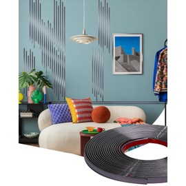 Orgthin 26.2 ft Peel and Stick Vinyl Molding Trim, Waterproof Molding Trim for Walls Edges, Borders, Window Frames, Backsplash Tiles, Flexible and Self Adhesive Trim Shiny Gunmetal