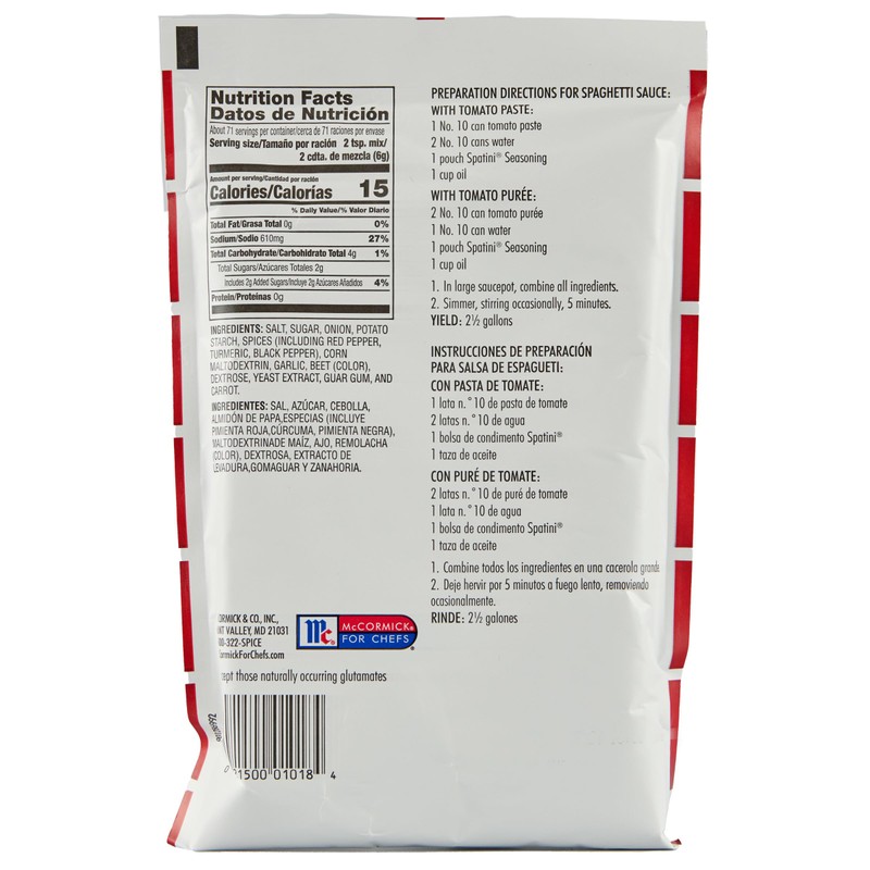 Lawry's Spatini Spaghetti Sauce Seasoning Mix, 15 oz - One