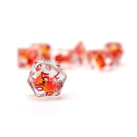 FanRoll by Metallic Dice Games Dragon StormTM Inclusion Resin Dice Set: Red Dragon