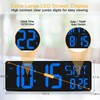 XREXS Large Digital Wall Clock with Remote Control, 17.2 Inch