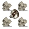 HLZDS WB03X29300 Gas Stove Knobs, 5 Pack Silver Cooktop Knobs,