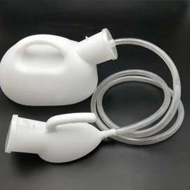 Portable simple needle hospital patient bed urinal urinal urinal container Urine bucket for 2 beds - blue 3ea