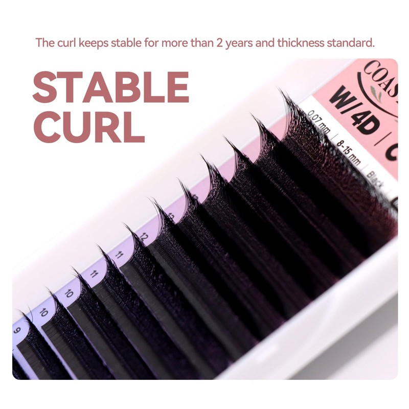COAST GIRL 4D W Lashes Eyelash Extensions Premade Volume Fans