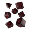Elvish Dice Set, Black/Red