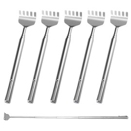 DBALL Pack of 6 Back Scratchers Stainless Steel Scratcher from 15 cm to 50 cm Extendable Back Scratcher Telescopic for Head Back Massage