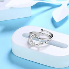 Stackable Initial Ring Custom Letter O Ring 925 Sterling Silver Alphabet Ring Jewelry Girlfriend Gift Valentine's Gift Alphabelt Jewelry Gift for Wife Birthday FR0015O