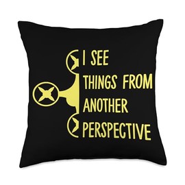Camera FPV Drone Design Throw Pillow