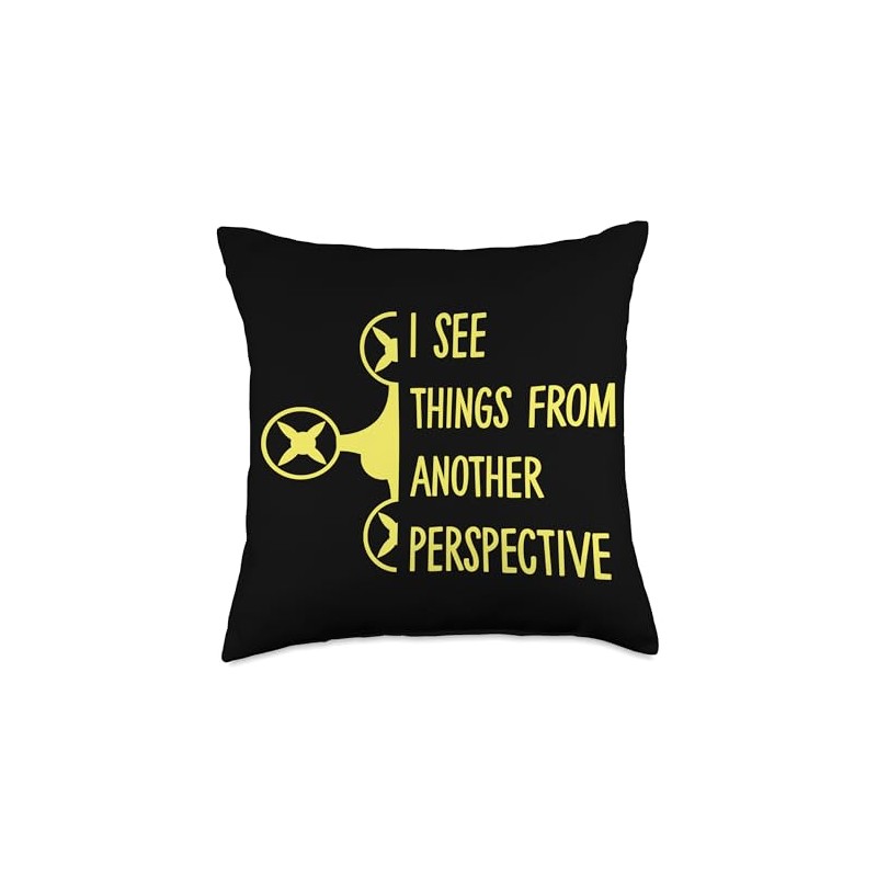 Camera FPV Drone Design Throw Pillow