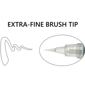 Kuretake ZIG CARTOONIST BRUSH PEN WHITE, great for highlights in illustration and manga artworks, Extra fine brush tip designed to produce fine lines, for professional artists, beginners