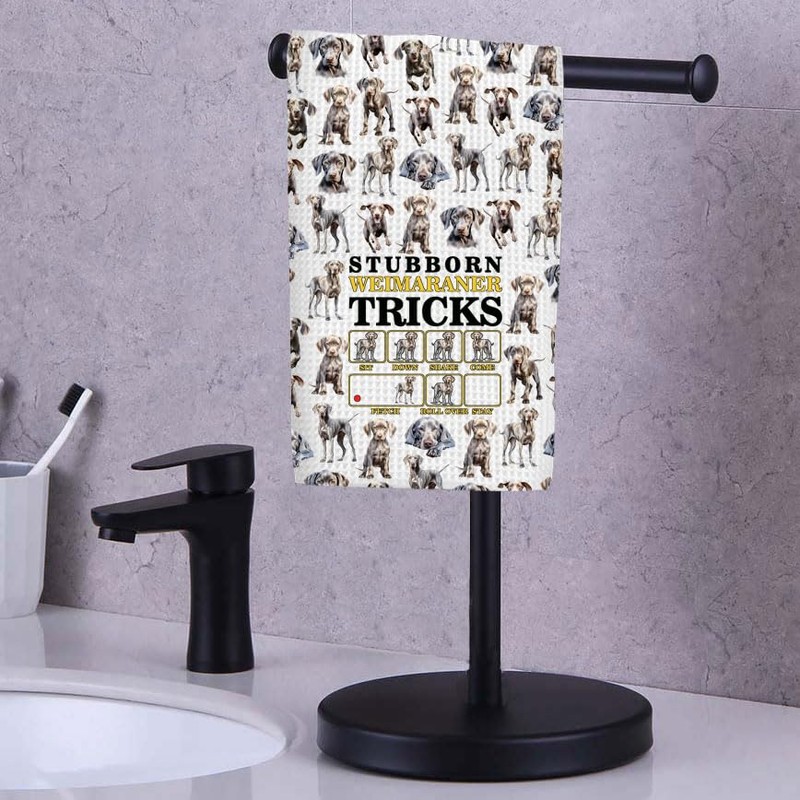 Stubborn Weimaraner Tricks Kitchen Towel German Gun Dog Owner Kitchen