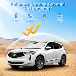 Canvcle Sunshades for 2019-2025 2026 Acura RDX Accessories Windshield Sun Shade Side Rear Window Shade Cover Sun Visor Shield Privacy Protection for Camping Keep Vehicle Cool Black 8PCS