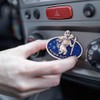 oval St Christopher Autoplakette 4.5 CM Blue
