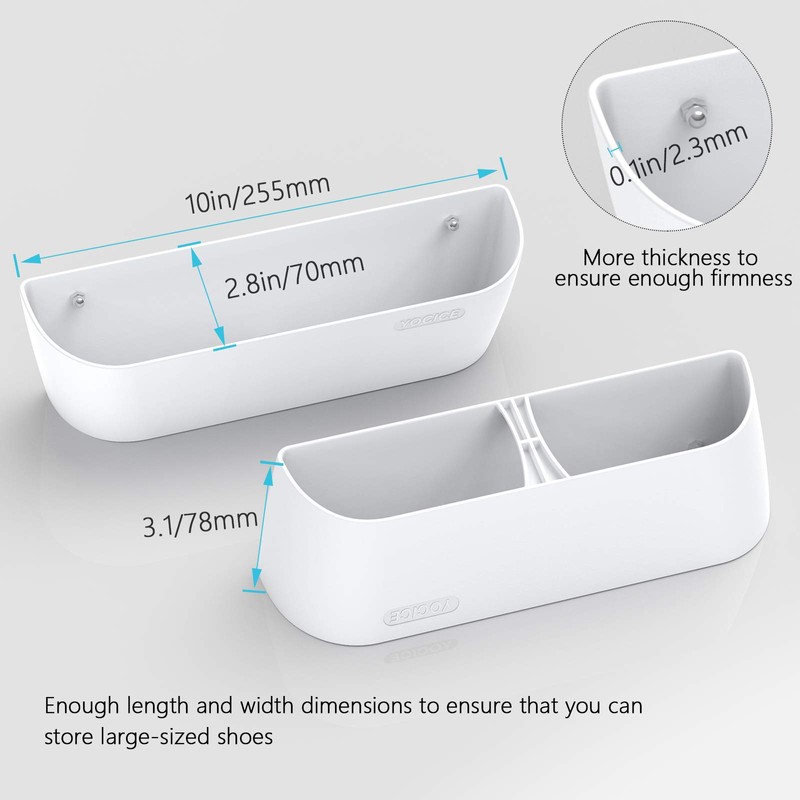 Yocice Wall Mounted Shoes Rack 4Pack with Sticky Hanging Strips,