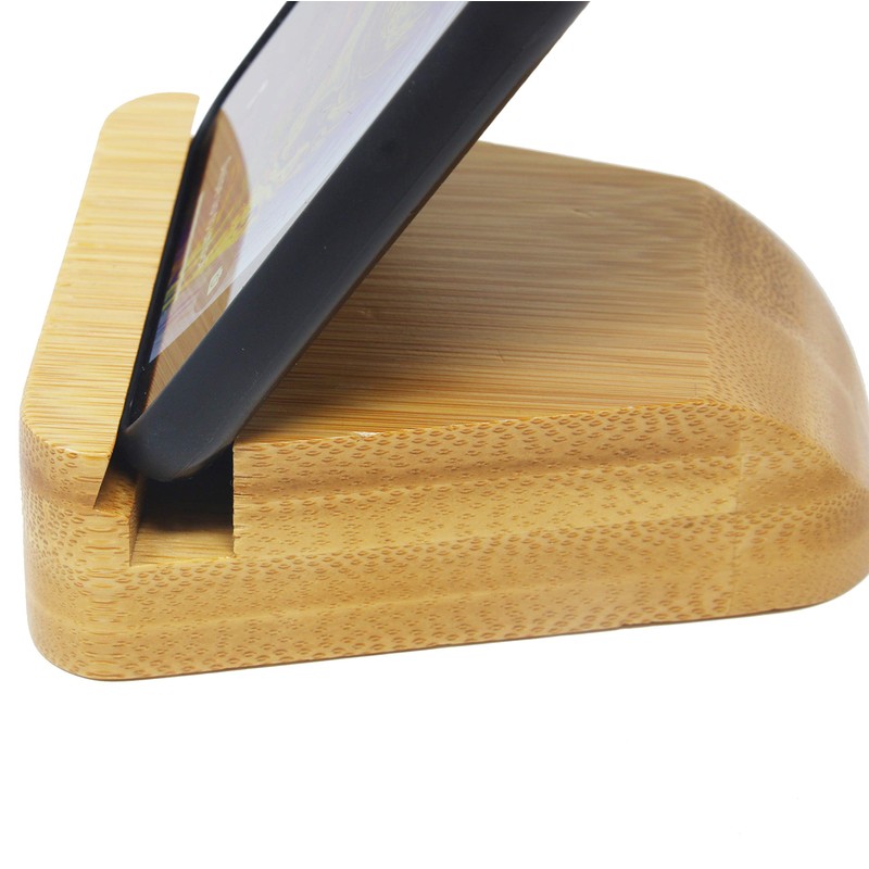 Bamboo Desktop Cell Phone Stand Holder