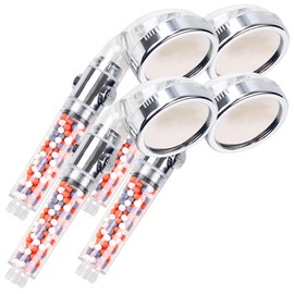 BadeStern Duschkopf Massage: 4er-Set Wassersparender Duschkopf mit Filtration, Druckerhöhung (Microfiltration, Filter-Duschkopf)