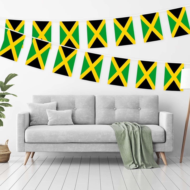 UD_G128 Jamaica 8.2 X 5.5 Inch Bunting Banner Flag 150D