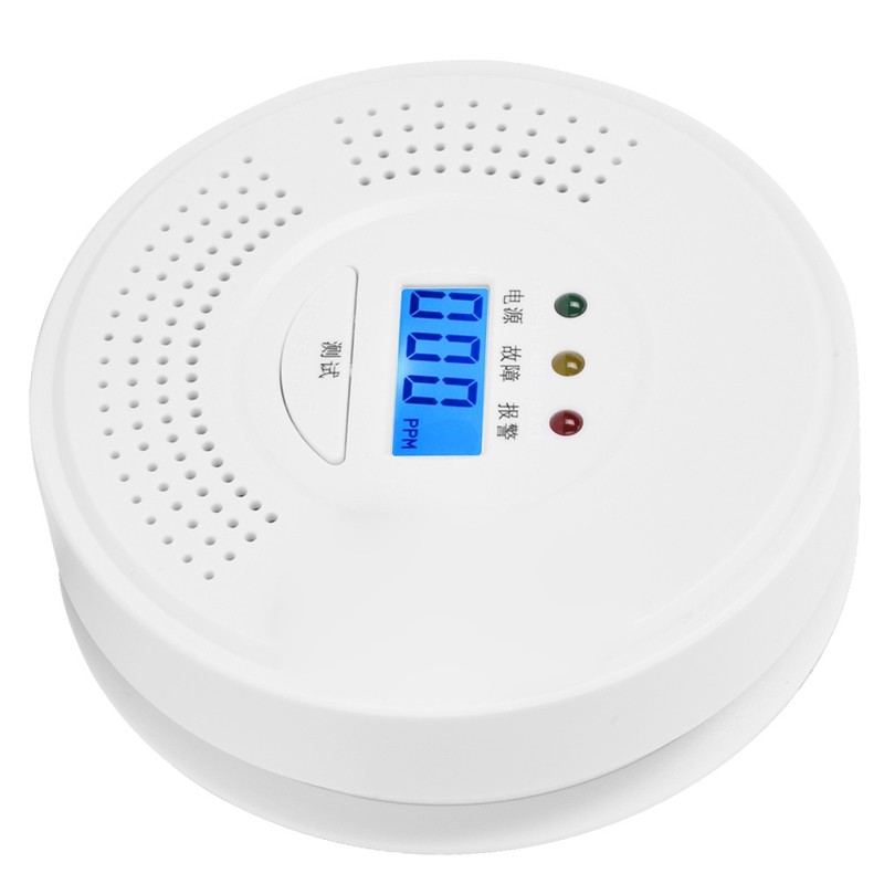 LCD Display Carbon Monoxide Alarm Detector Voice Type CO Smoke