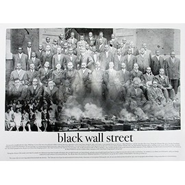 Black Wall Street Poster Black & White Art Print African American Black History (18x24)