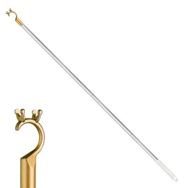 Dachfenster Stange zum Öffnen - Stab mit Haken, Dachfenster Öffner Stange, Stock mit Haken Fenster, Stange mit Haken zum Ziehen, Fensteröffner Verlängerung, Fenstergriff Verlängerung für Rollos 115cm