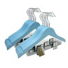 Kids Hangers with Metal Clips Pant Bar 4T-10 (Air Blue)