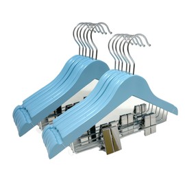 Kids Hangers with Metal Clips Pant Bar 4T-10 (Air Blue)
