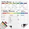 Hivillexun Magnetic Dry Erase Calendar Whiteboard Set (3-Pack) for Fridge,