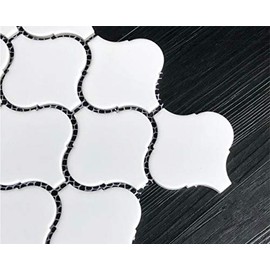 BT-PM5 White Lantern Porcelain Mosaic Tile Matt Finish Heavy Duty Commercial and Residential Wall and Floor Tile (Small Sample Swatch)**Limited to 1pc per Person**