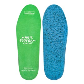 Bama Magic Soft Comfort Sole Size (37/38), Recycled Ecofoam Insoles with Micro Air Chambers for Soft Cushioning Comfort - Green/Blue